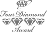 This image features the "Four Diamond Award" logo, with four diamonds arranged in a line and ornamental text surrounding them.
